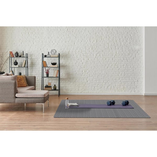 TrafficMaster Dark Gray 24 in. W x 24 in. L x 0.5 in. Thick Foam  Exercise\Gym Flooring Tiles (6 Tiles\Case) (24 sq. ft.) TM1264 - The Home  Depot