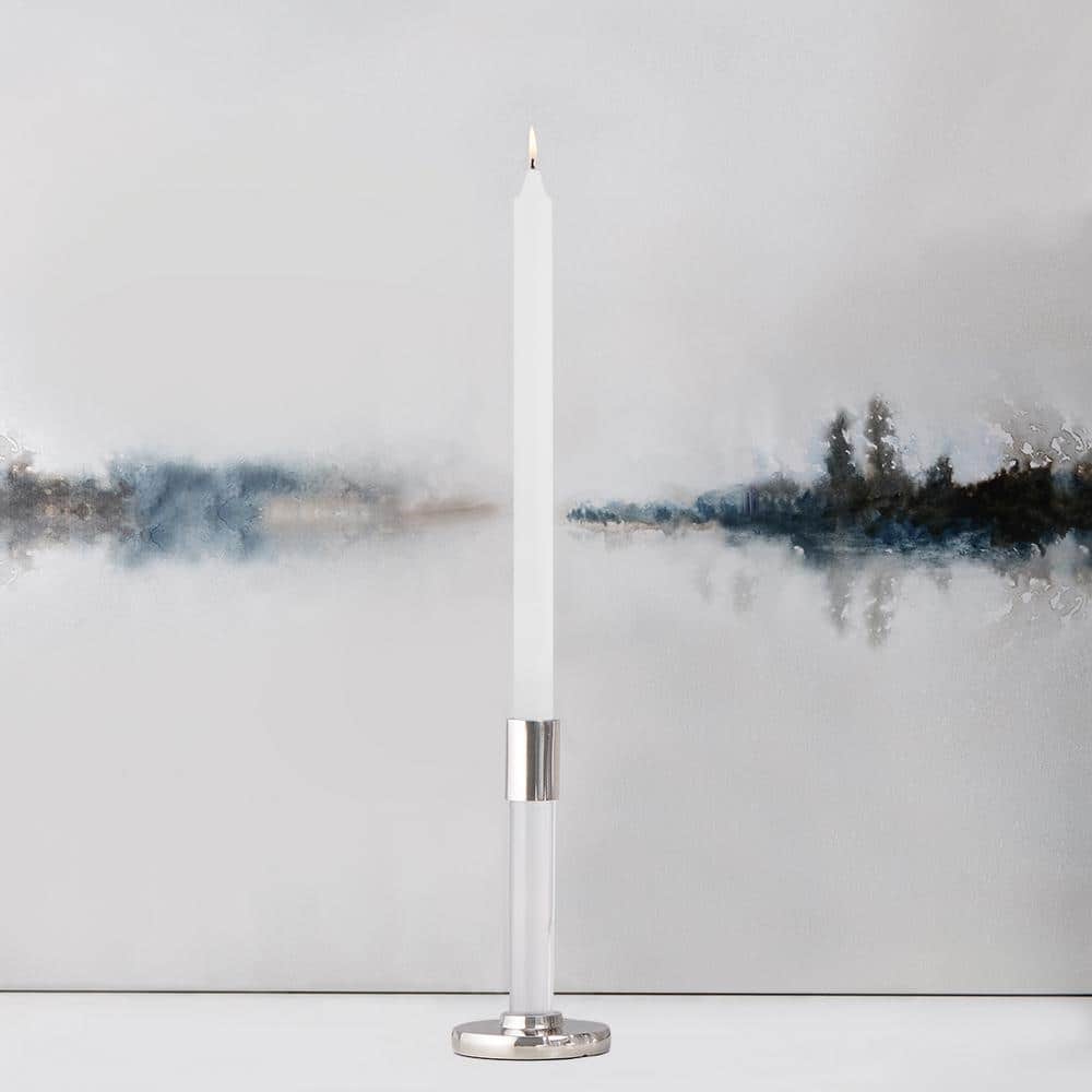 White Beeswax Enhanced 12-Inch Taper Dinner Candles