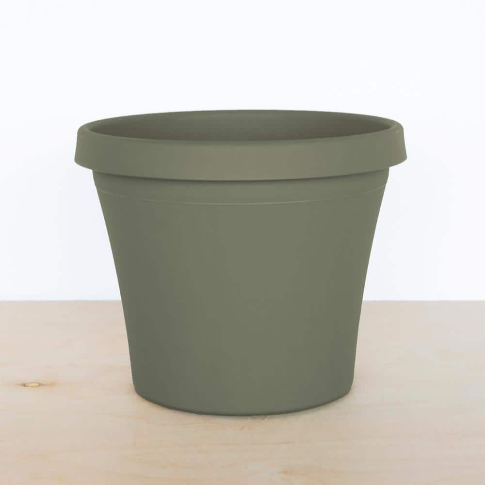 Bloem Living Green Tapered Resin Planter with Drainage Holes