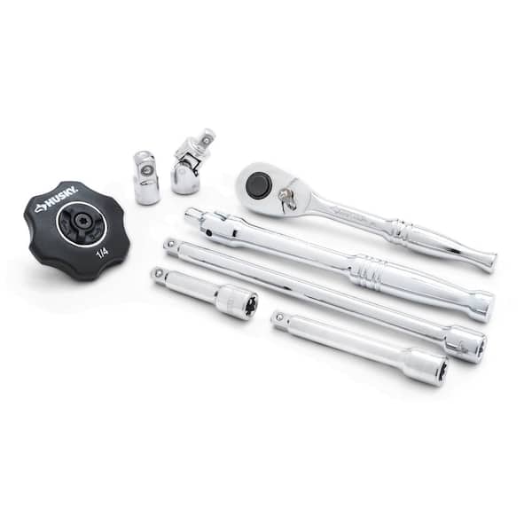 Husky 1/4 in. Ratchet and Accessory Set (8-Pieces)