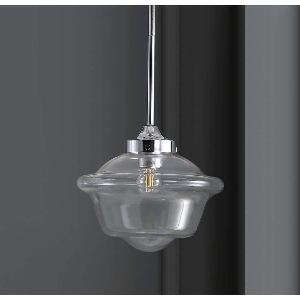 Kurtz Chrome Polished Clear Glass LED Adjustable Pendant