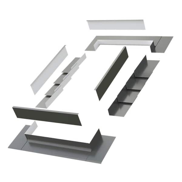 EL-C 46.5 x 46.5 Aluminum Low-Profile Shingle Roof Flashing Kit for Curb Mount Skylight
