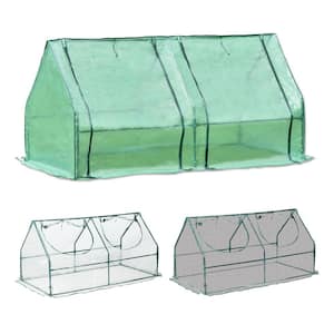 6 ft. W x 3 ft. D x 3 ft. H Portable Mini Greenhouse Kit with 2 Roll-up Zipper Doors, 3 Covers
