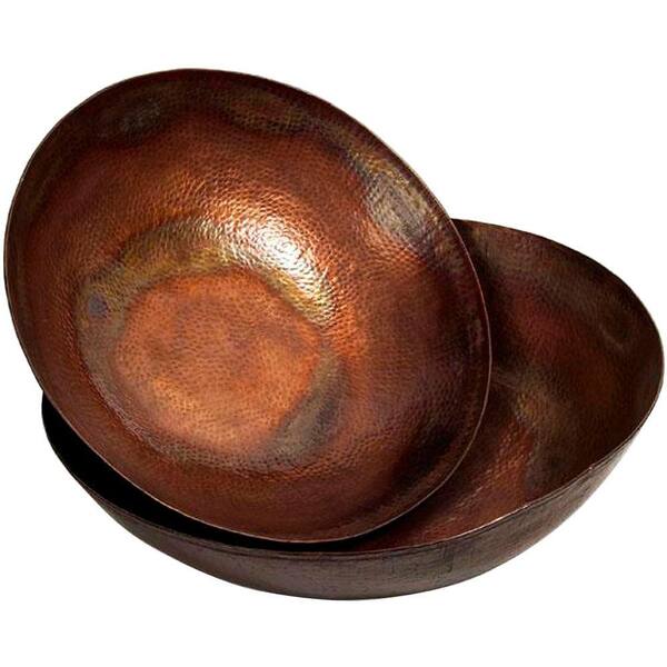 IMAX Copper-Plated Copper Iron Bowls (Set of 2)