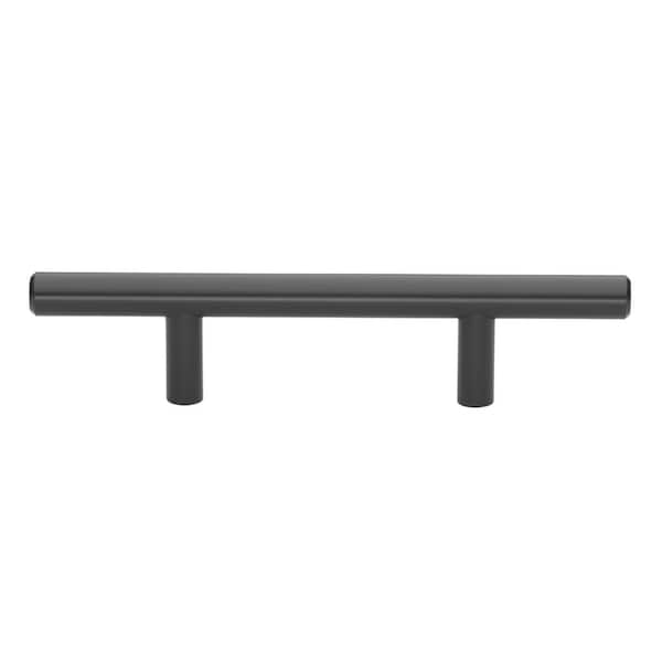 GlideRite 3 in. Matte Black Solid Handle Drawer Bar Pulls (10-Pack)