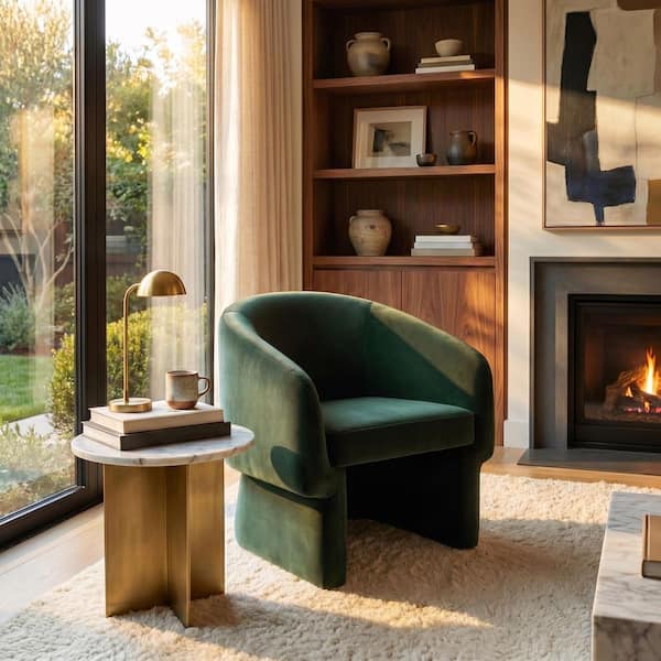 Susie Olive Green Arm Chair