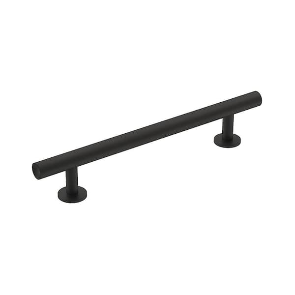 Radius 5-1/16 in. (128mm) Modern Matte Black Bar Cabinet Pull