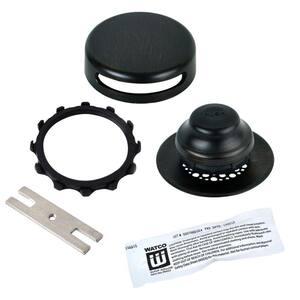 Universal NuFit Foot Actuated Bathtub Stopper with Grid Strainer, Innovator Overflow and Silicone, Oil-Rubbed Bronze