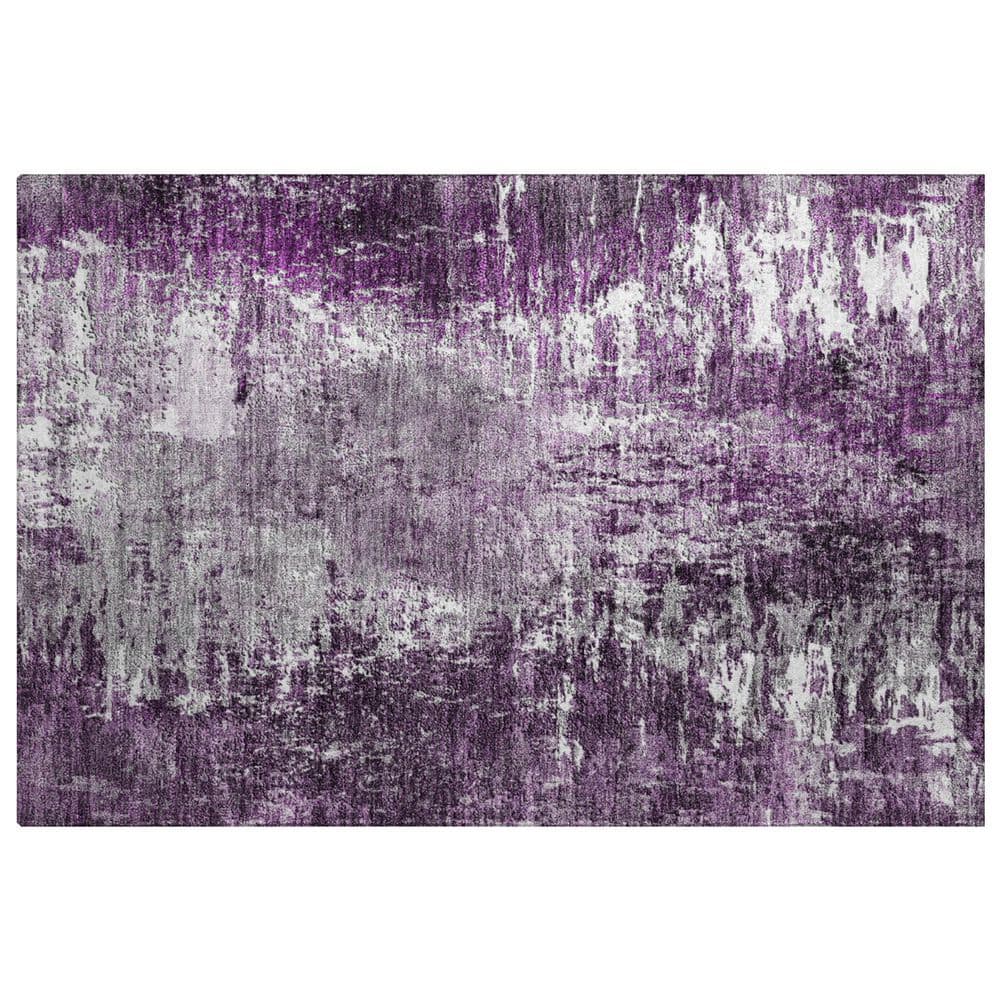 Dream Shag Premium Machine Washable Abstract ADS718 Eggplant 2 ft. x 3 ft. Accent Rug price history on PriceWatchPro