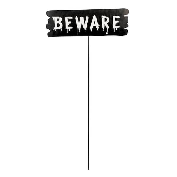 Amscan 20 in. Halloween Beware Yard Stake (8-Pack)