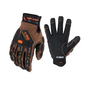 FIRM GRIP Leather Impact Medium Tan Full Grain Leather Glove 55271-06 - The  Home Depot