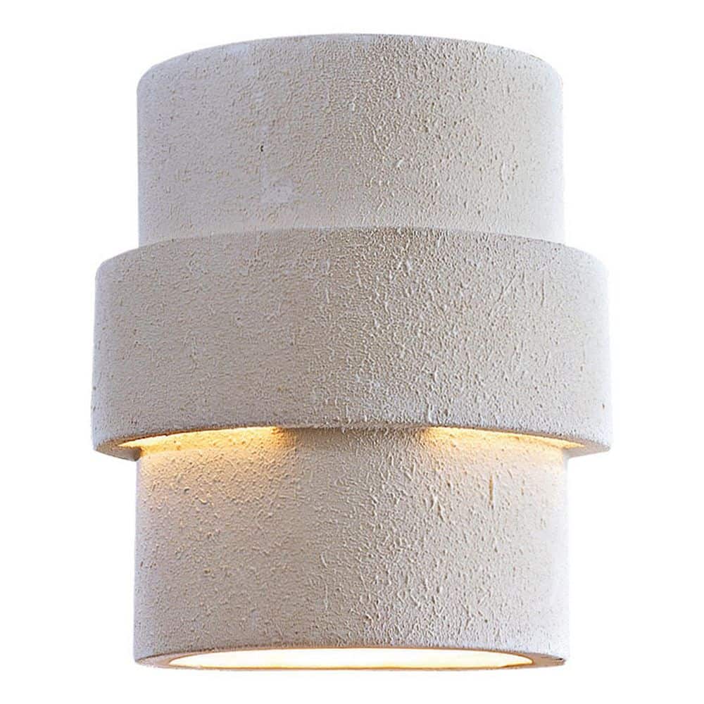 White Ceramic Dimmable Outdoor Pocket Wall Sconce
