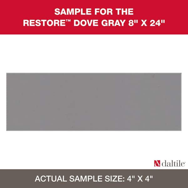 Daltile Restore Dove Gray 4 in. x 4 in. Glazed Ceramic Sample Tile
