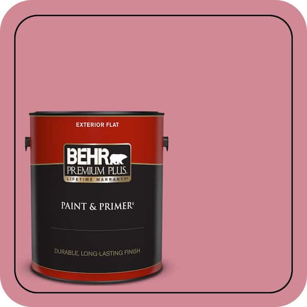 BEHR PREMIUM PLUS 1 gal. #M140-4 Fruit Cocktail Flat Exterior Paint & Primer