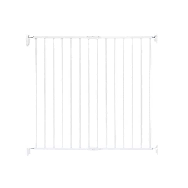 36 in. Extra Tall Top of Stairs Baby Gate, Hardware Mounted, White
