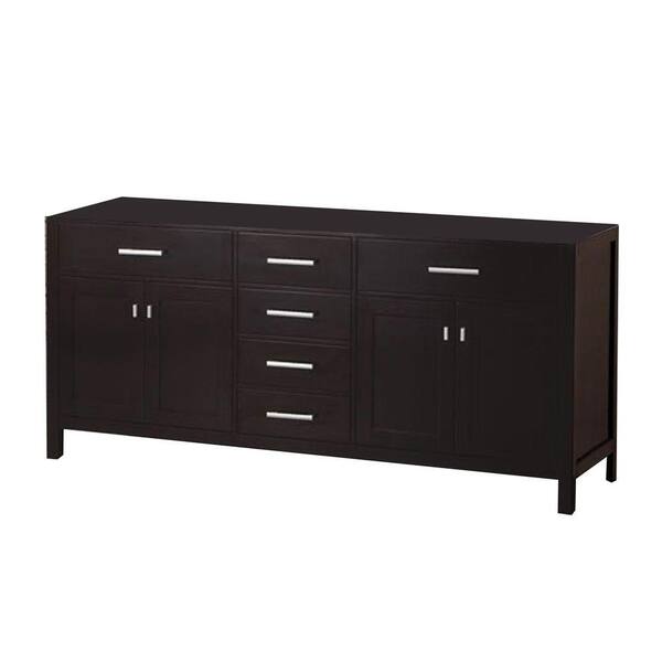 Design Element London 71.5 in. W x 21.5 in. D Vanity Cabinet Only in Espresso