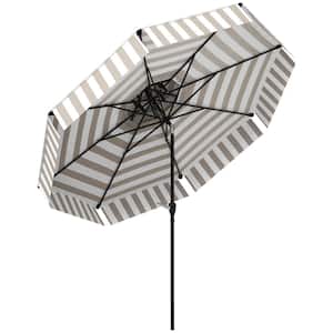 Outsunny 8.6 ft. Metal Outdoor Market Patio Umbrella, 2-Tier