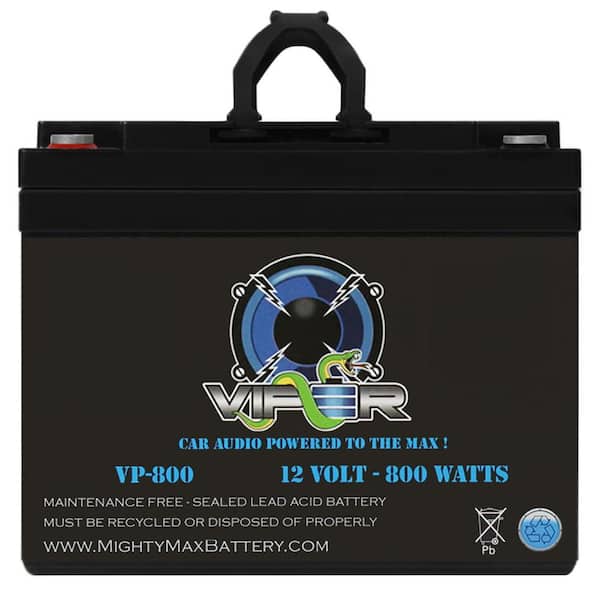 MIGHTY MAX BATTERY Viper VP-800 12V 800 Watt Replacement Battery for Kinetik (HC800-BLU) Black Power Cell
