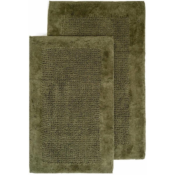 Chesapeake Merchandising Naples Peridot 21 in. x 34 in. and 24 in. x 40 in. 2-Piece Bath Rug Set