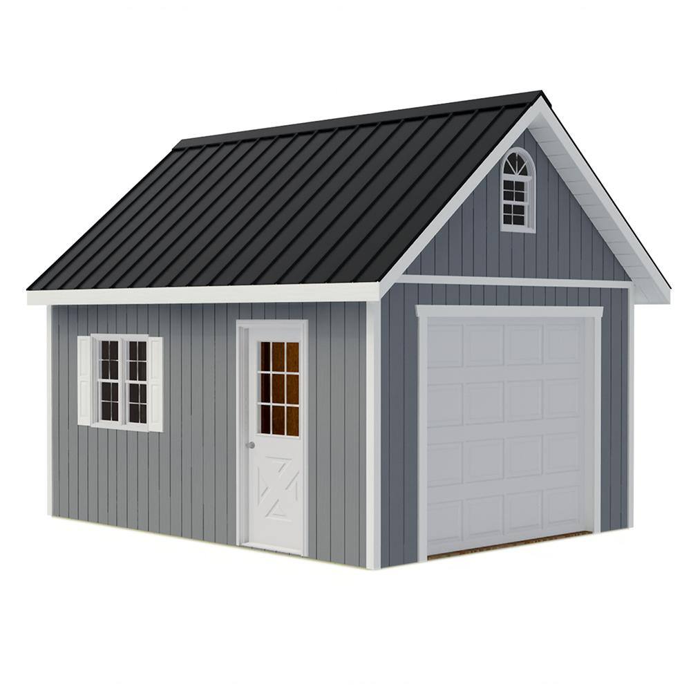Glenwood 12' x 16' Brown Wood Garage Kit