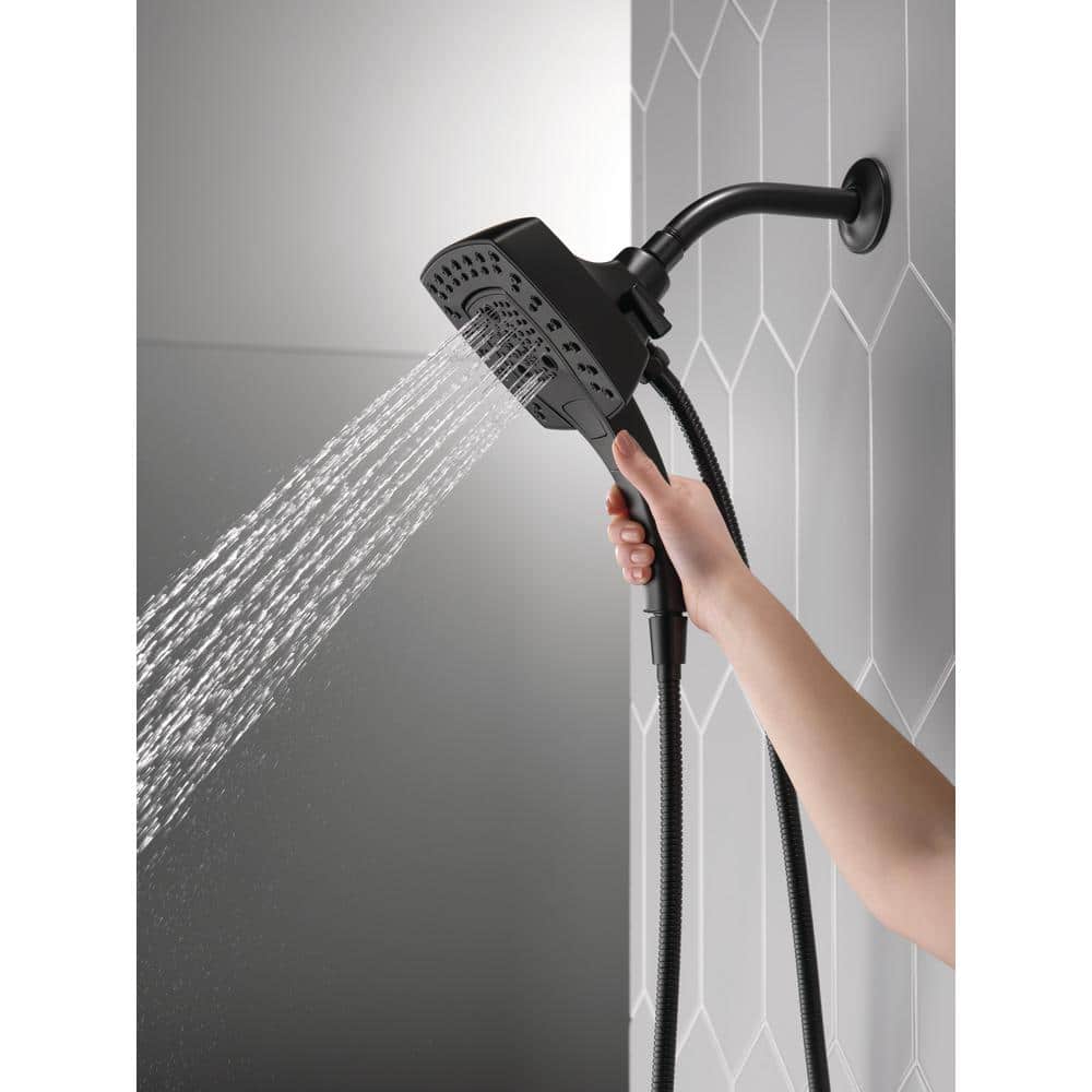 Matte Black Stainless Steel Dual Handheld Wall Mount Shower