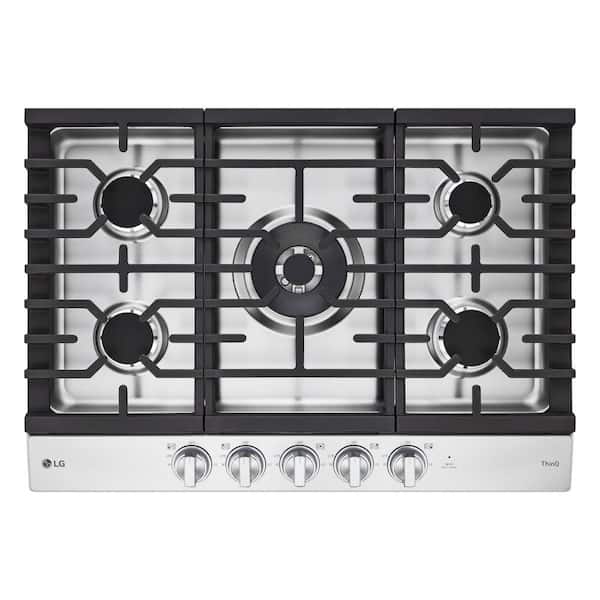 LG 30 in. Smart Gas Cooktop in Stainless Steel with 5 Burners