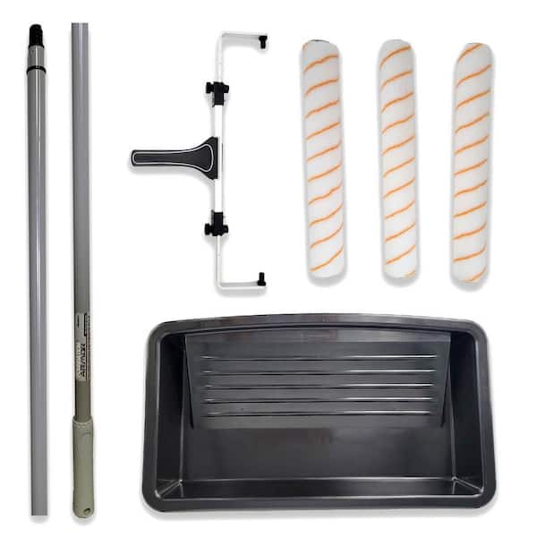 Armor 18 in. Kit for Concrete Sealers/Coatings 18 in. Paint Roller Handle, (3) 3/8 Roller Covers, Roller Pan, Pole