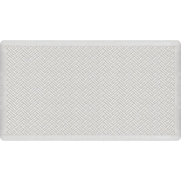 StyleWell Rattan Weave Cream 20 in. x 36 in. Comfort Mat