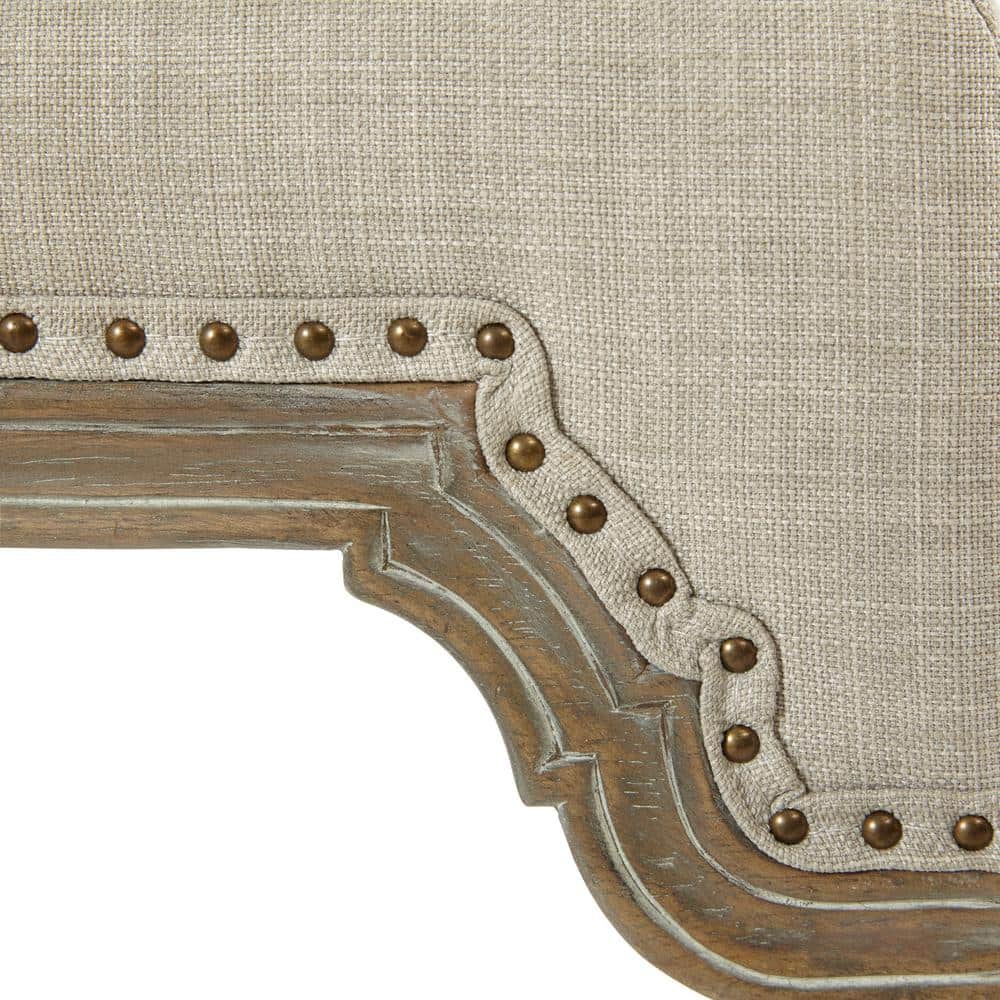 Elegant Farmhouse Grey Wood and Metal Counter Stool
