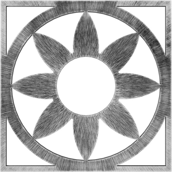 Ekena Millwork 1 in. x 36 in. x 36 in. Blume Architectural Grade PVC Peirced Ceiling Medallion