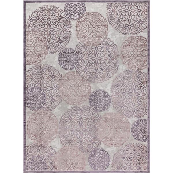 Unique Loom Aberdeen Chatsworth Violet 10 ft. 4 in. x 14 ft. Area Rug