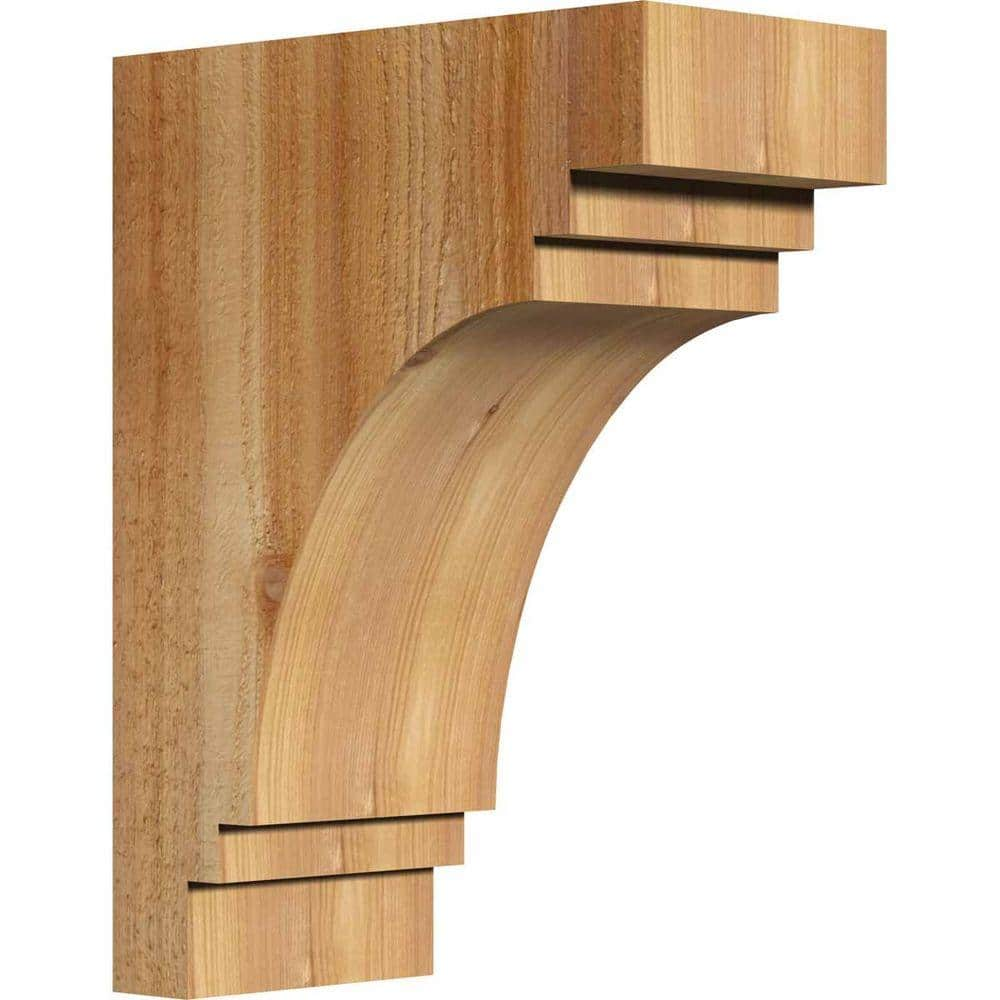 Ekena Millwork 6 in. x 12 in. x 16 in. Western Red Cedar Pescadero Rough Sawn Corbel