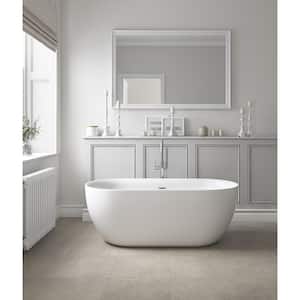 Aldrich 59 in. Acrylic Flat Bottom Non-Whirlpool Bathtub in White