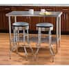 TRINITY 30 In. Chrome Swivel Cushioned Bar Stool TWE-11012 - The Home Depot