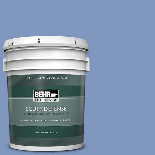 BEHR ULTRA 5 gal. #M540-5 Blue Satin Extra Durable Semi-Gloss Enamel Interior Paint & Primer