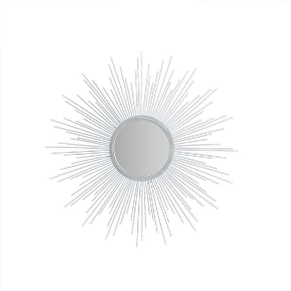 Miscool Anky 29.5 in. W x 29.5 in. H Iron Framed Round Decorative Accent Wall Mirror