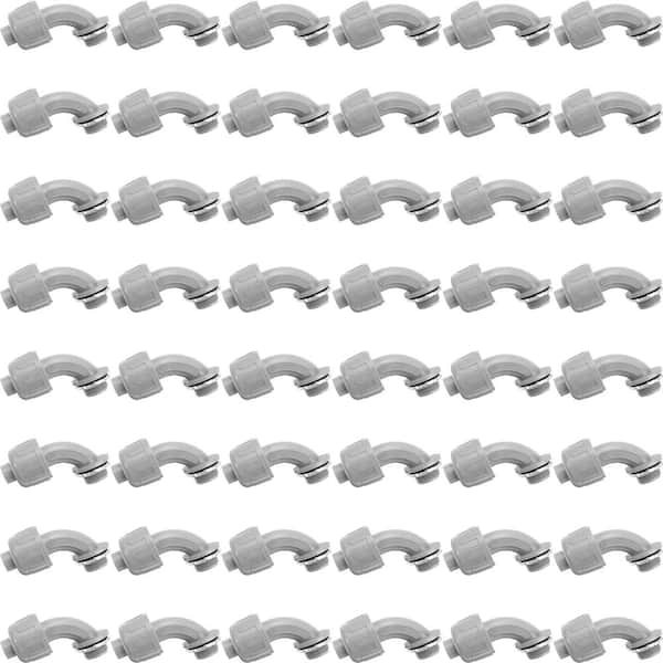 48-Pack 3/4 in. 90-Degree Flexible Non-Metallic PVC Liquid Tight Electrical Conduit Connectors