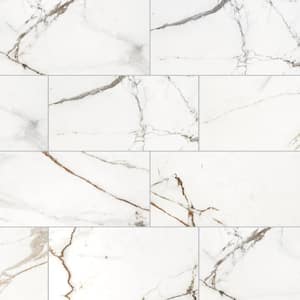 Regallo Calacatta Marbella 24 in. x 24 in. Polished Porcelain Floor and Wall Tile (40 Cases/465.12 sq. ft./Pallet)