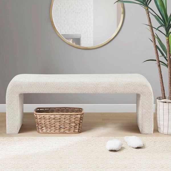 INK+IVY Steve Cream Bedroom Bench