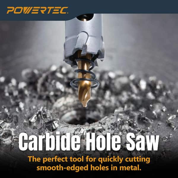 3/4 in. Carbide Hole Saw Tungsten Carbide Tipped Hole Cutter Set with Titanium-Plated Pilot Drill Bit (2-Set)