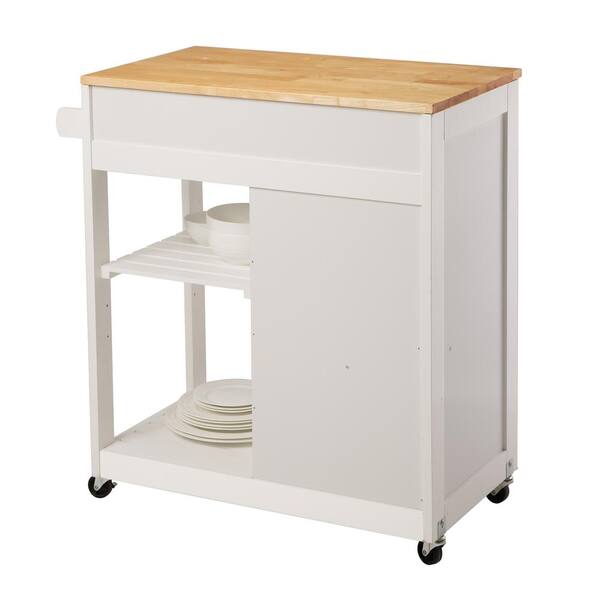 Glitzhome 34 45 In H White Wooden Basic Kitchen Island With 1 Drawer Door 2 Tier Gh1005202022 The Home Depot White Wooden Basic Kitchen Island, Kohls Kitchen Island
