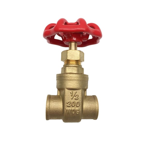 THEWORKS 1 in. SWT x SWT Heavy Pattern Brass Gate Valve