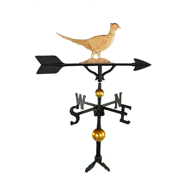 Montague Metal Products 32 in. Deluxe Gold Pheasant Weathervane