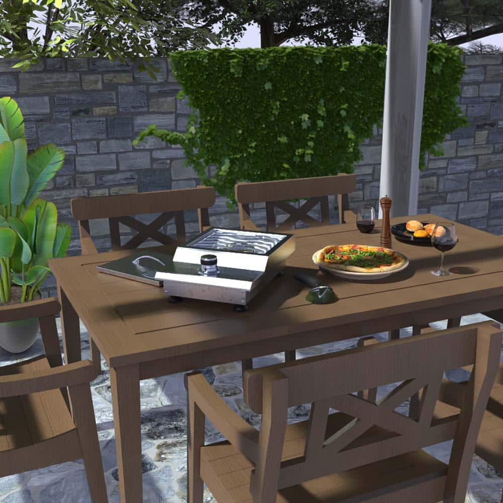 13-inch Stainless Steel Countertop or Drop-in Gas Burner