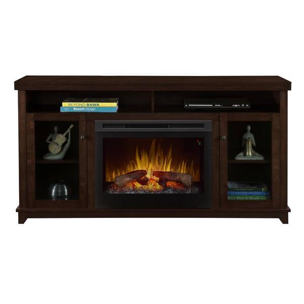 Dimplex Dupont 58 in. Freestanding Electric Fireplace TV Stand Media Console in Kingston Brown