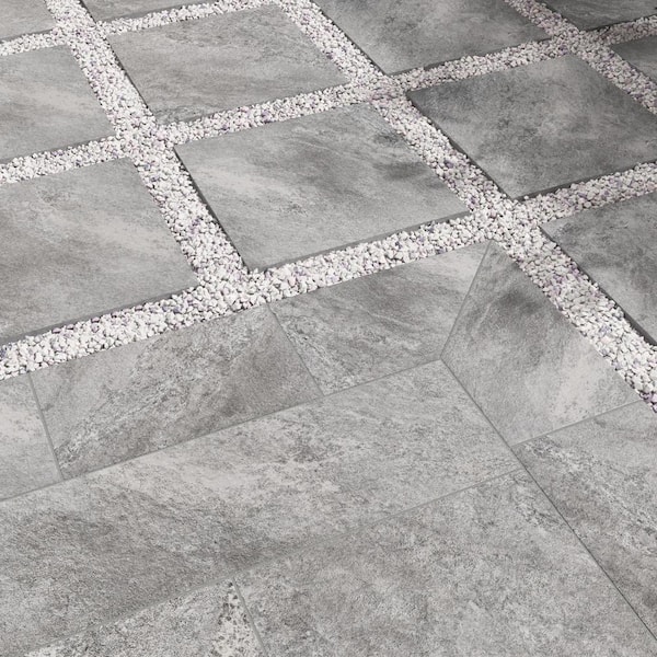 MSI Quarzo Gray 2 cm. x 24 in. x 24 in. Porcelain Paver Stone Look Paver Tile (8 sq. ft. / case)