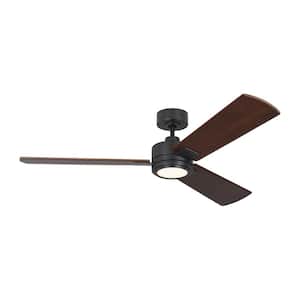 Harris by Lauren Ralph Lauren 56 in. Smart Indoor/Outdoor Midnight Black Ceiling Fan with LED-Light Kit and Remote