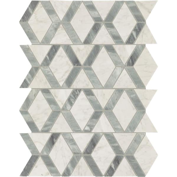 Daltile Xpress Mosaix Peel 'N Stick Moonstone 18 in. x 14 Marble Hinge Mosaic Tile (16.2 sq. ft./Case)