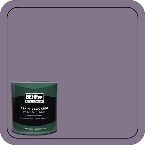 BEHR ULTRA 1 qt. #S100-5 Purple Potion Semi-Gloss Enamel Exterior Paint & Primer