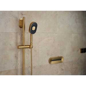 Statement 31.9 in. Shower Sleeve, Vibrant Brushed Moderne Brass